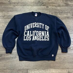 Vintage 80s 90s UCLA Bruins Sweatshirt Crewneck Blue NCAA Made in USA - Men's XL